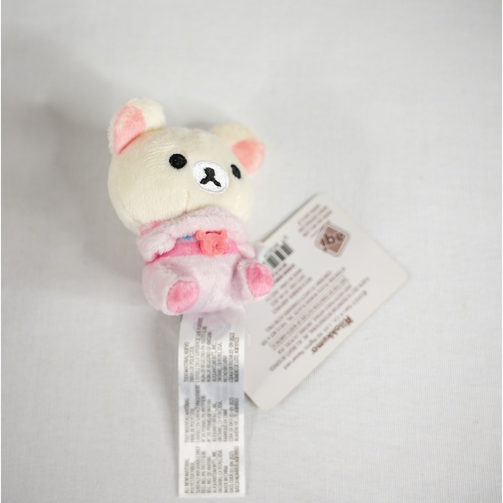 San-X Korilakkuma Plush 3 inch Small Pink NWT Rilakkuma Space Series‎ w/ Planet